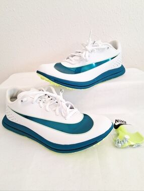 Nike Triple Jump Elite 3 White Green Track Spikes